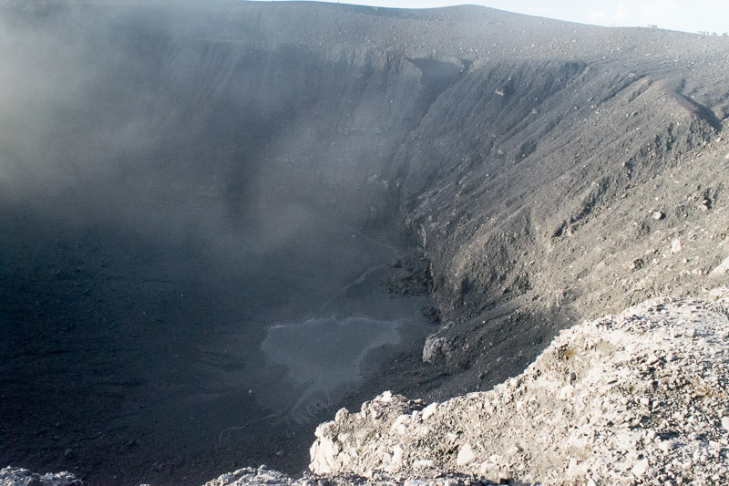 The smaller crater of Gunung Marapi