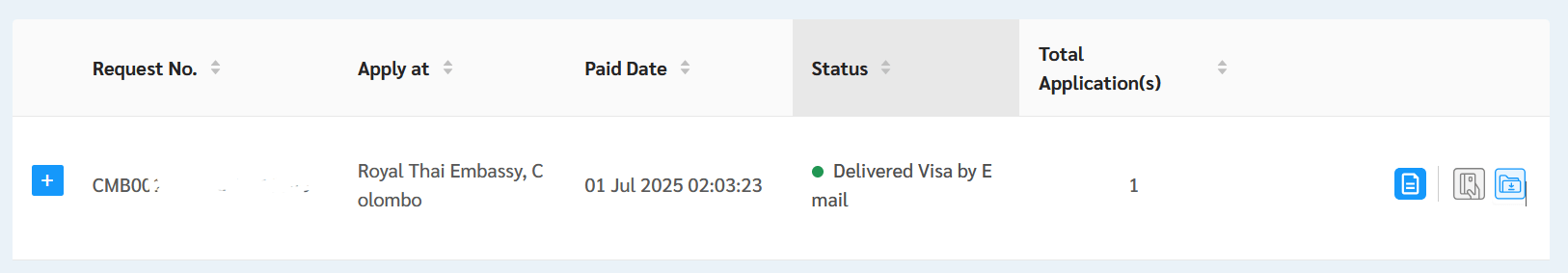 DTV - approval from Thai eVisa website